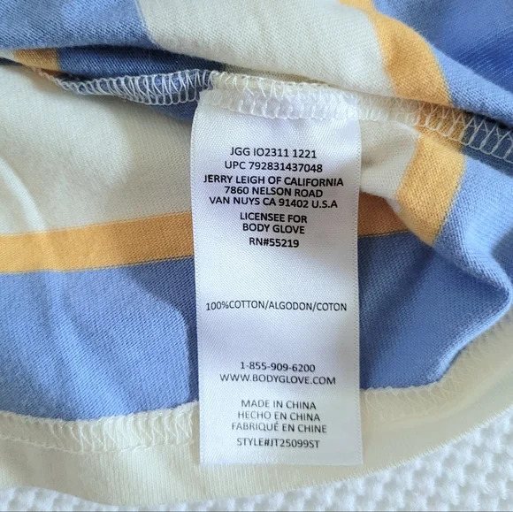 Body Glove🧤 Striped "Iris" Tee👕 - NWT - Picture 8 of 14